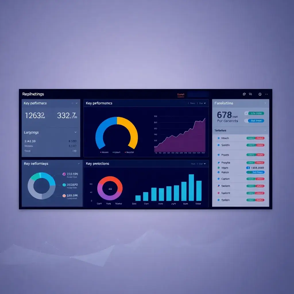 Digital marketing analytics dashboard showing key performance indicators